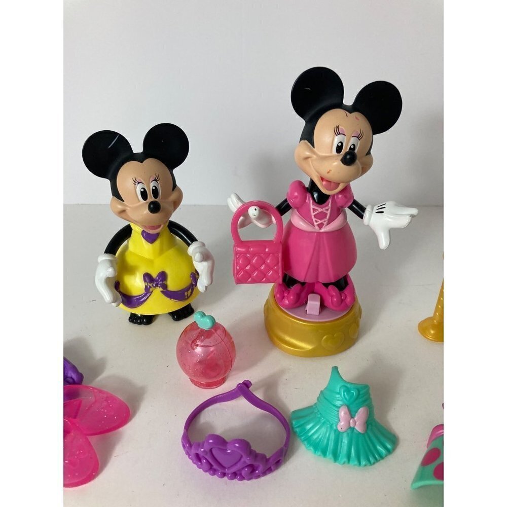 Disney Minnie Mouse 2 Dress Up Dolls &β Outfits 5.5"